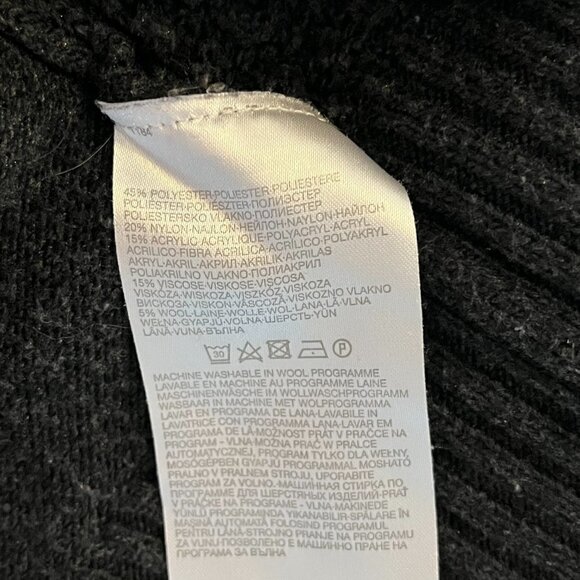 CANDA shawl collar sweater charcoal large - Picture 7 of 7